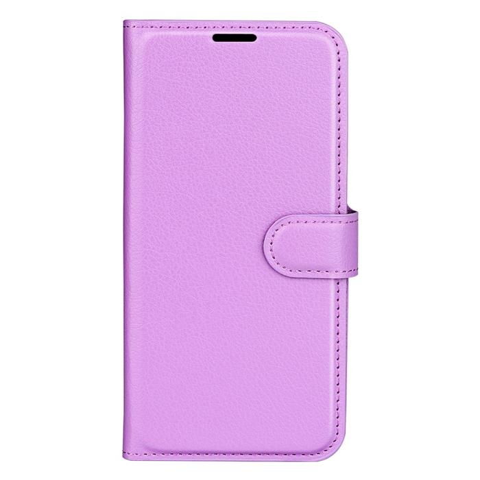 Bild 5,  Samsung Galaxy S25 Plus Fodral Litchi Läder Lila - Teknikhallen.se