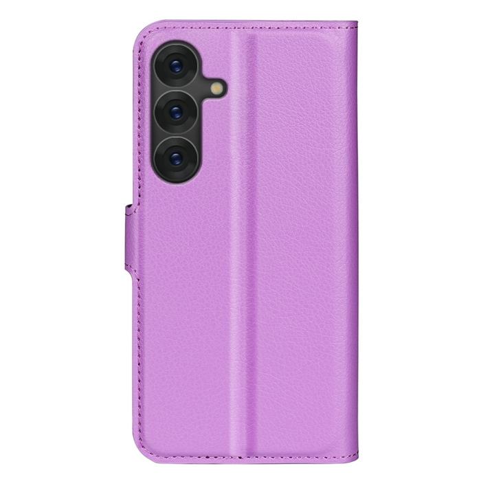 Bild 6,  Samsung Galaxy S25 Plus Fodral Litchi Läder Lila - Teknikhallen.se