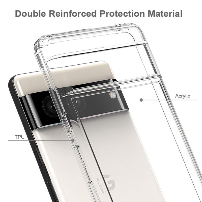 Bild 2,  Google Pixel 7 Skal Akryl/TPU Transparent - Teknikhallen.se