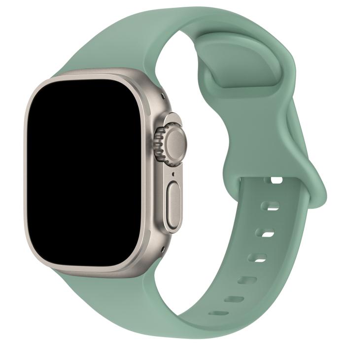 Bild 2, ColorPop Silikon Armband Butterfly Apple Watch 42/41/40/38 mm (M/L) Tallgrön - Teknikhallen.se