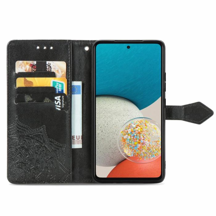 Bild 4,  Samsung Galaxy A53 5G Fodral Mandala Läder Svart - Teknikhallen.se