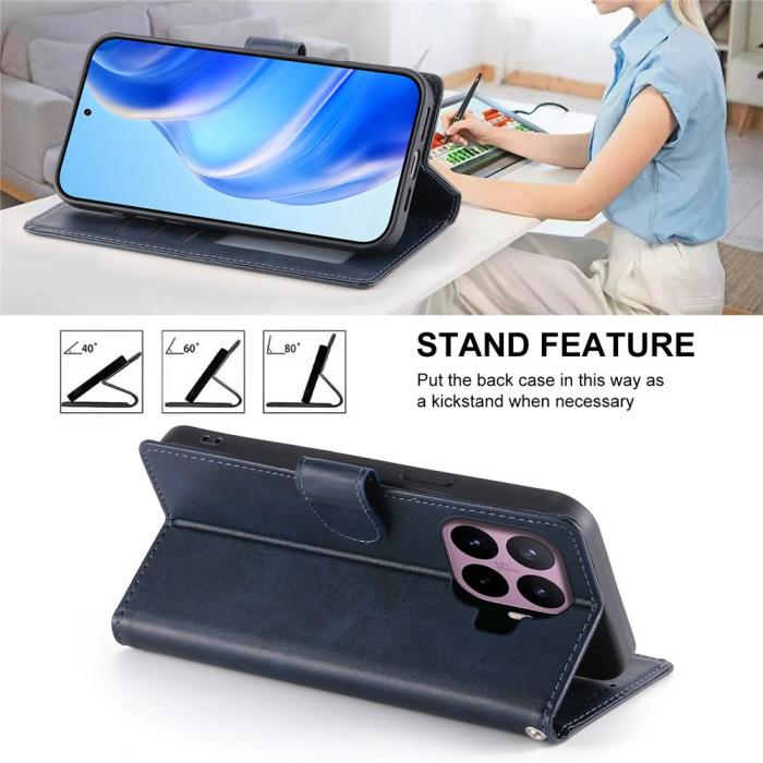 Bild 3,  Xiaomi 17T Pro Fodral Läder Blå - Teknikhallen.se