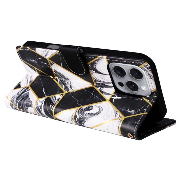 Bild 4,  iPhone 16 Pro Max Fodral Marmor Tryck Svart - Teknikhallen.se