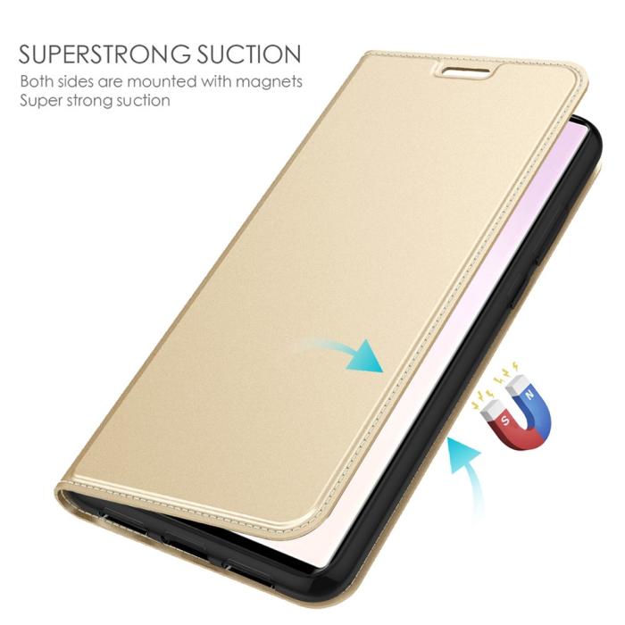 Bild 3,  OnePlus Nord 5 5G Fodral Flip Läder Guld - Teknikhallen.se