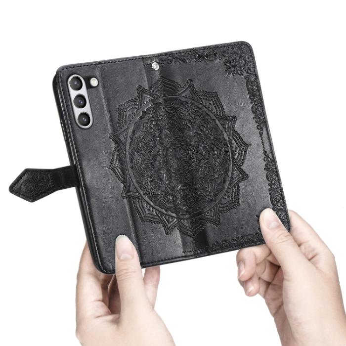 Bild 5,  Samsung Galaxy S21 FE Fodral Mandala Flower Svart - Teknikhallen.se