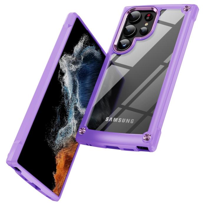 Bild 2,  Galaxy S24 Ultra Skal Shockproof Hybrid Armor Lila - Teknikhallen.se