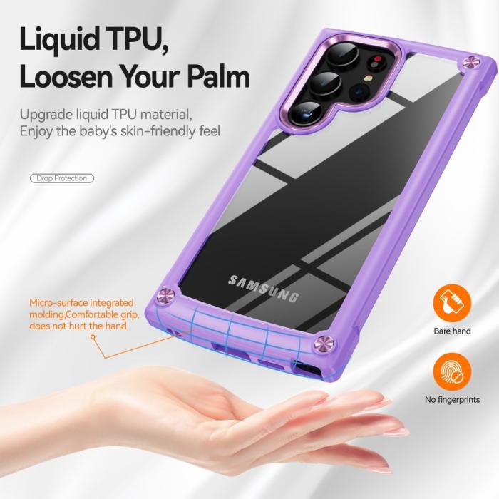 Bild 3,  Galaxy S24 Ultra Skal Shockproof Hybrid Armor Lila - Teknikhallen.se
