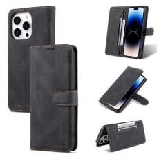 AZNS AZNS iPhone 14 Pro Fodral Skin Feel L&auml;der Svart - Teknikhallen.se