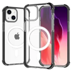  iPhone 15 Plus Skal MagSafe Shockproof Hybrid Svart - Teknikhallen.se