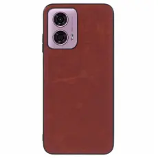  Motorola Moto G04 4G/G24 4G Retro L&auml;der Skal Brun - Teknikhallen.se