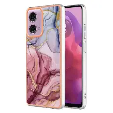  Motorola Moto G04 4G/G24 4G Marmor Skal Ros&eacute;guld - Teknikhallen.se