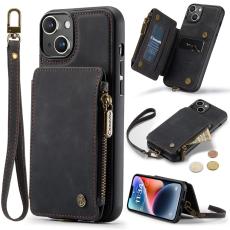 CASEME CASEME iPhone 15 Plus Skal RFID Med Pl&aring;nbok Svart - Teknikhallen.se