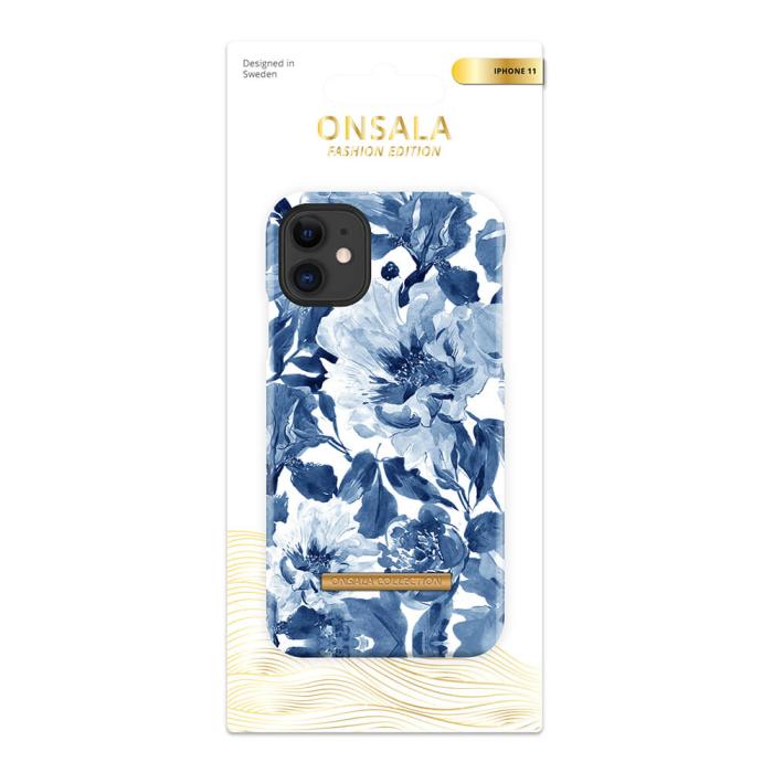 Bild 2, Onsala ONSALA iPhone 11 Mobilskal Soft Indigo Peony - Teknikhallen.se