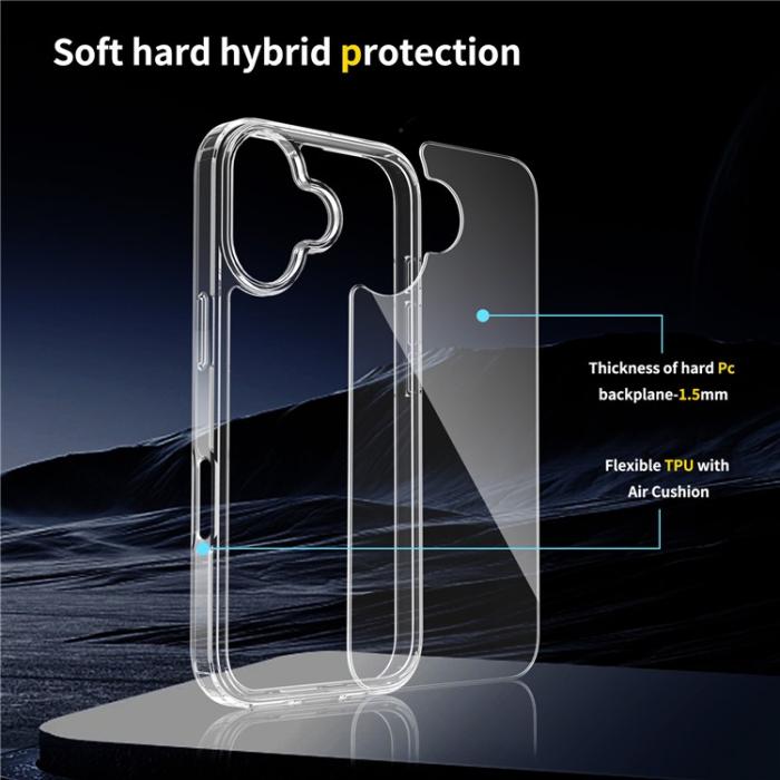 Bild 5,  iPhone 17 Skal Akryl / TPU Transparent - Teknikhallen.se