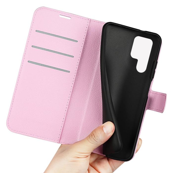 Bild 4,  Samsung Galaxy S23 Ultra Fodral Litchi Läder Ljus Rosa - Teknikhallen.se