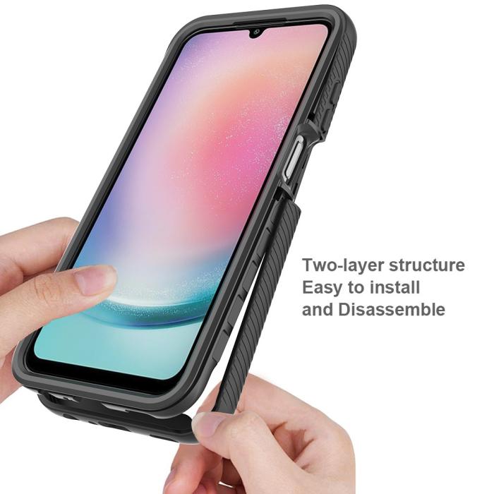 Bild 2,  Samsung Galaxy A25 5G 360° Shockproof Hybrid Skal Svart - Teknikhallen.se
