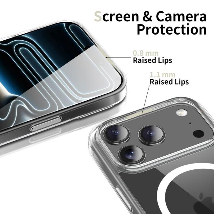Bild 4, Tech-Protect Tech-Protect iPhone 17 Pro Skal MagSafe FlexAir Hybrid Clear - Teknikhallen.se