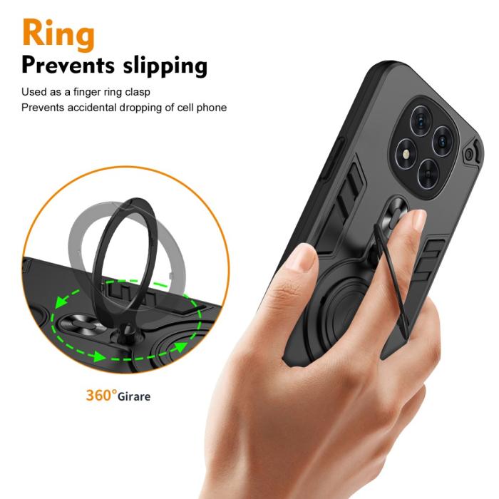Bild 3,  Xiaomi Redmi Note 14 Pro 5G Skal Kickstand Hybrid Svart - Teknikhallen.se