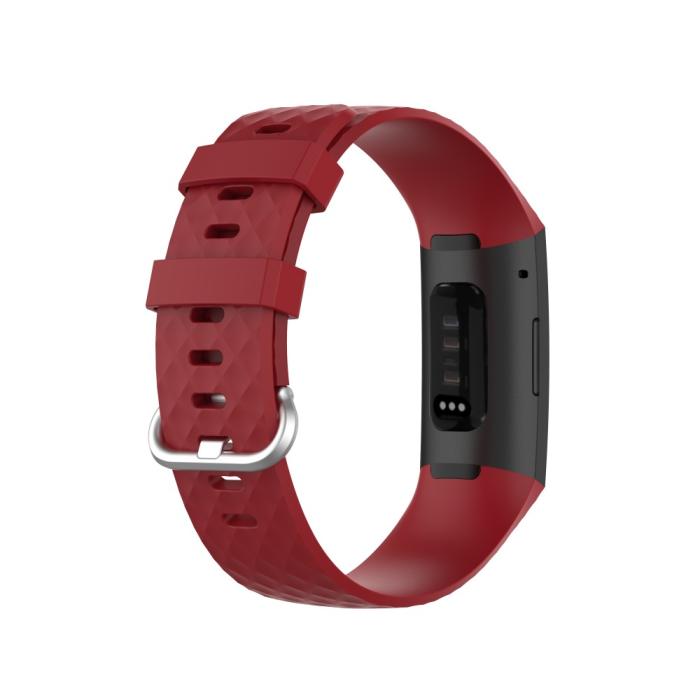 Bild 3,  Armband Fitbit Charge 3 / 4 Röd - Teknikhallen.se