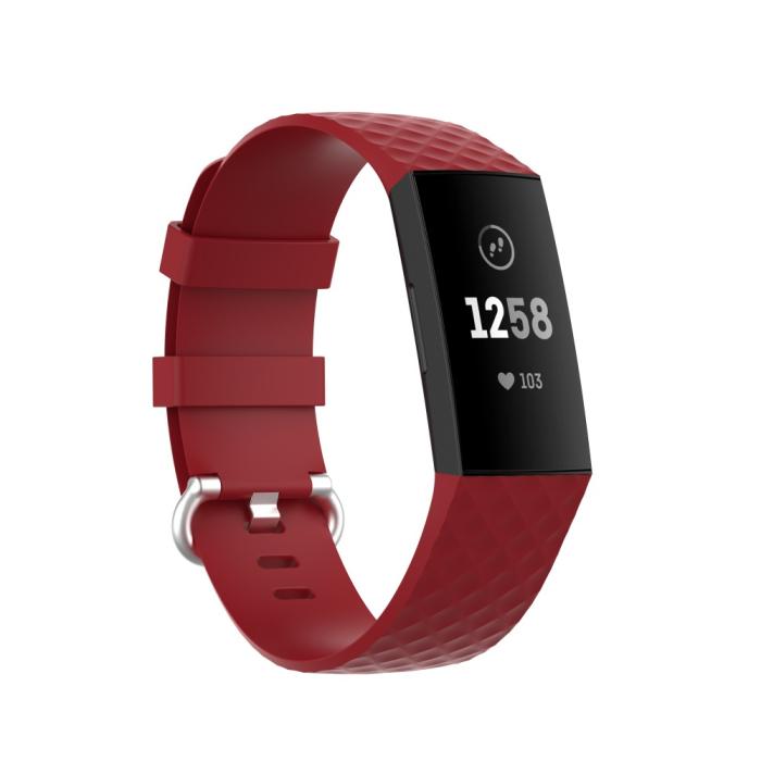 Bild 5,  Armband Fitbit Charge 3 / 4 Röd - Teknikhallen.se