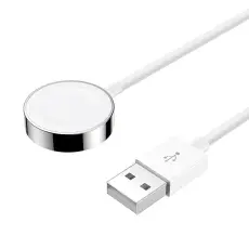 JOYROOM Joyroom Apple Watch Tr&aring;dl&ouml;s Qi Laddare 1.2m - Vit - Teknikhallen.se
