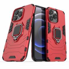  iPhone 13 Pro - Hybrid Armor Ring Skal - R&ouml;d - Teknikhallen.se