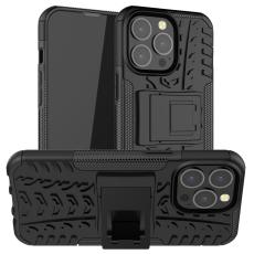  iPhone 13 Pro - Ultimata St&ouml;tt&aring;liga Skalet med St&ouml;d - Svart - Teknikhallen.se