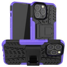  iPhone 13 Pro - Ultimata St&ouml;tt&aring;liga Skalet med St&ouml;d - Lila - Teknikhallen.se