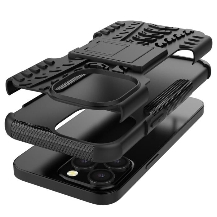 Bild 6,  iPhone 13 Pro - Ultimata Stöttåliga Skalet med Stöd - Svart - Teknikhallen.se