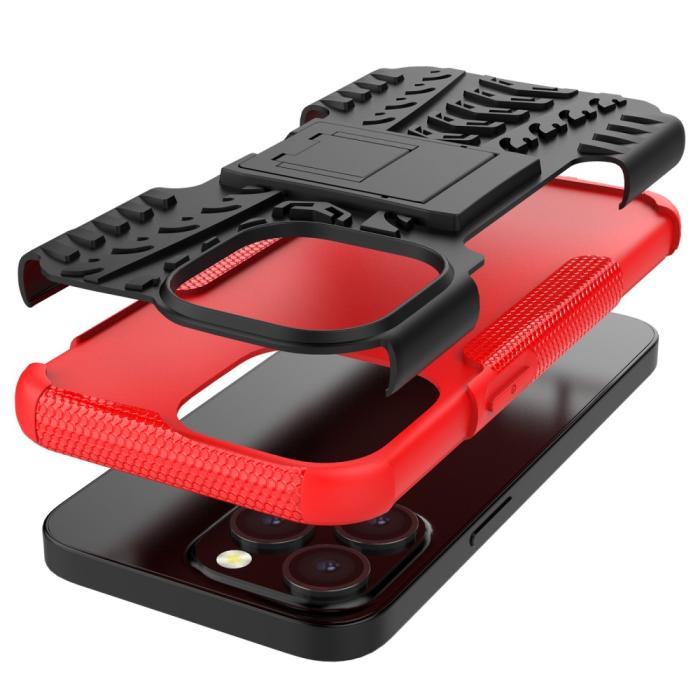 Bild 6,  iPhone 13 Pro - Ultimata Stöttåliga Skalet med Stöd - Röd - Teknikhallen.se