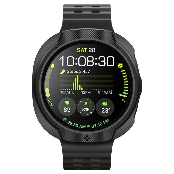 Bild 2, Spigen Spigen Galaxy Watch 8 44 mm Skal Liquid Air Matt Svart - Teknikhallen.se