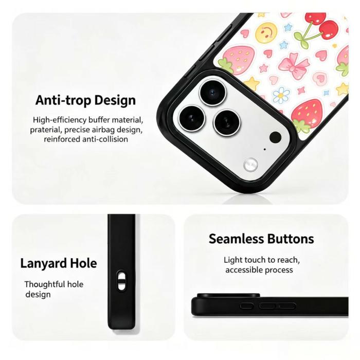 Bild 3,  iPhone 18 Pro Max/17 Pro Max Skal MagSafe UV-Mönster Körsbär - Teknikhallen.se
