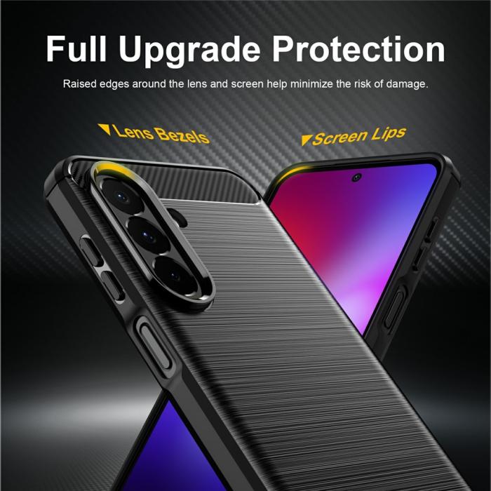 Bild 2,  Samsung Galaxy A27 5G Skal TPU Brushed Svart - Teknikhallen.se