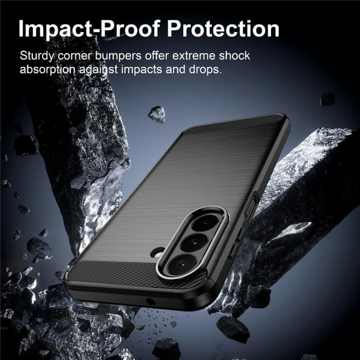 Bild 3,  Samsung Galaxy A27 5G Skal TPU Brushed Svart - Teknikhallen.se