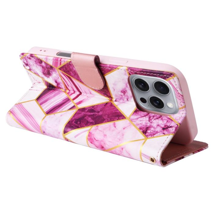 Bild 4,  iPhone 16 Pro Max Fodral Marmor Tryck Rosa - Teknikhallen.se