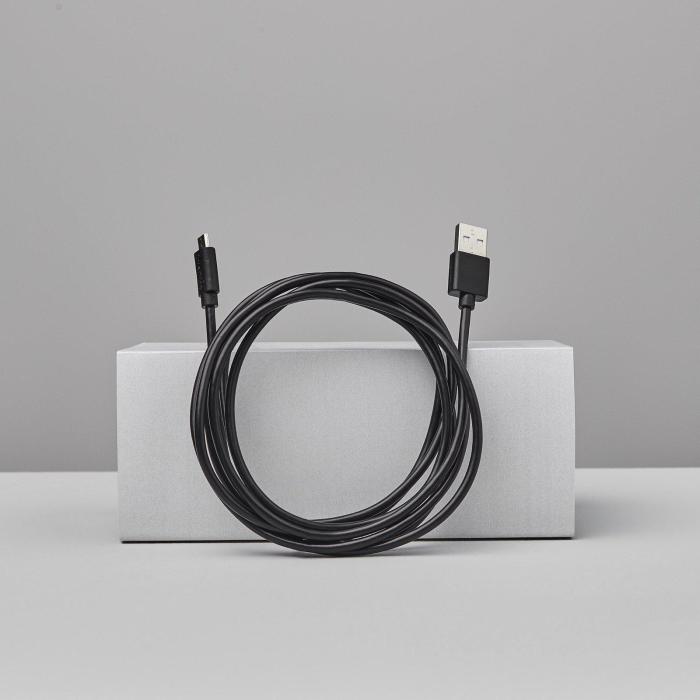 Bild 4, Smartline Smartline 3m Lightning MFi Laddningskabel Svart - Teknikhallen.se