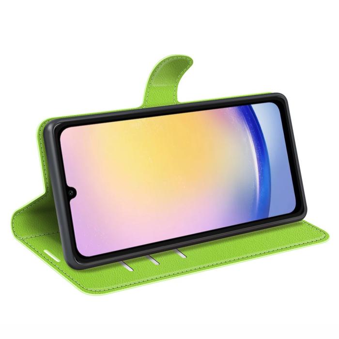 Bild 3,  Samsung Galaxy A16 / A26 5G Fodral Litchi Läder Textur Grön - Teknikhallen.se