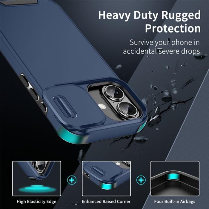 Bild 2,  iPhone 17 Skal Hybrid Armor CamCover Blå - Teknikhallen.se