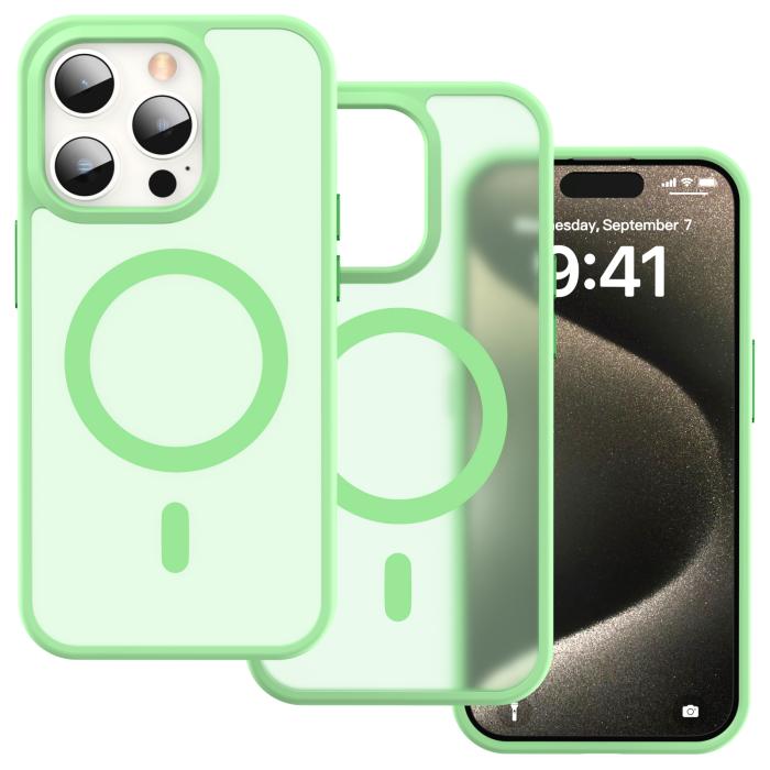 Bild 2, ColorPop ColorPop iPhone 15 Pro Max Skal CH MagSafe Matt Ljus Grön - Teknikhallen.se