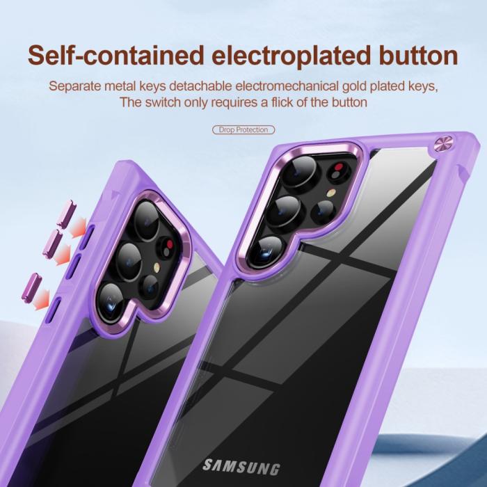 Bild 6,  Galaxy S24 Ultra Skal Shockproof Hybrid Armor Lila - Teknikhallen.se
