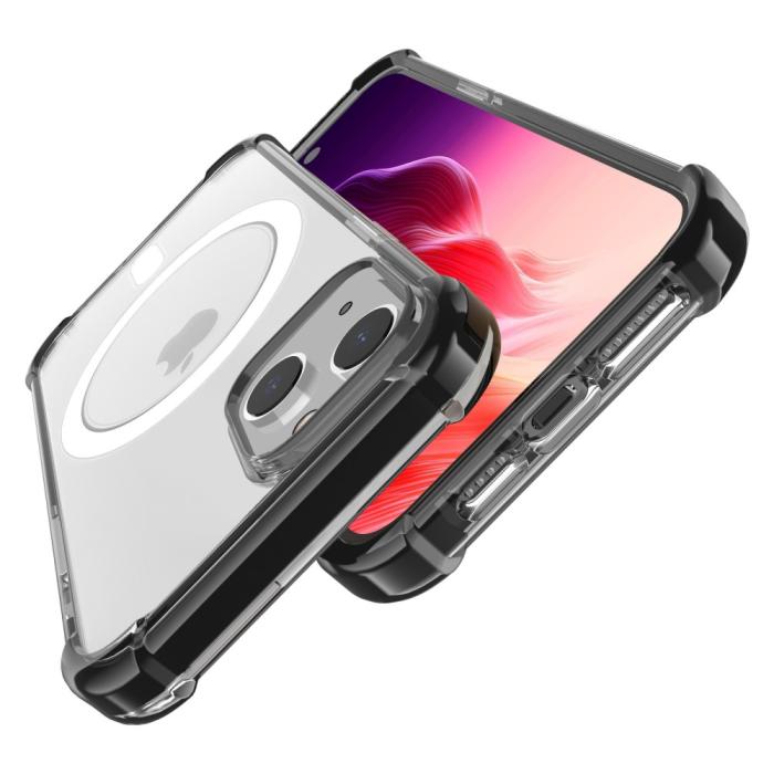 Bild 3,  iPhone 15 Plus Skal MagSafe Shockproof Hybrid Svart - Teknikhallen.se