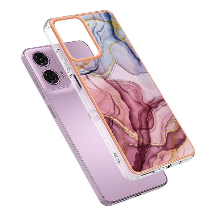 Bild 3,  Motorola Moto G04 4G/G24 4G Marmor Skal Roséguld - Teknikhallen.se