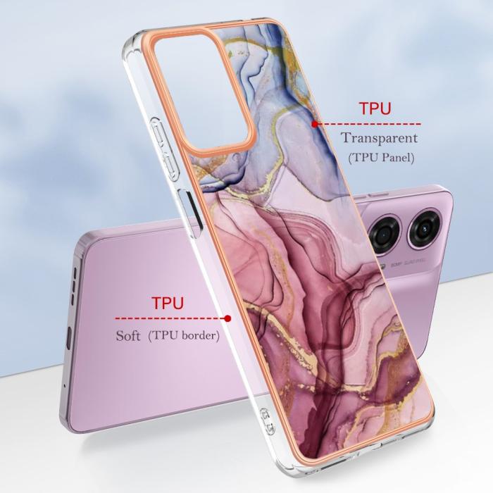 Bild 6,  Motorola Moto G04 4G/G24 4G Marmor Skal Roséguld - Teknikhallen.se