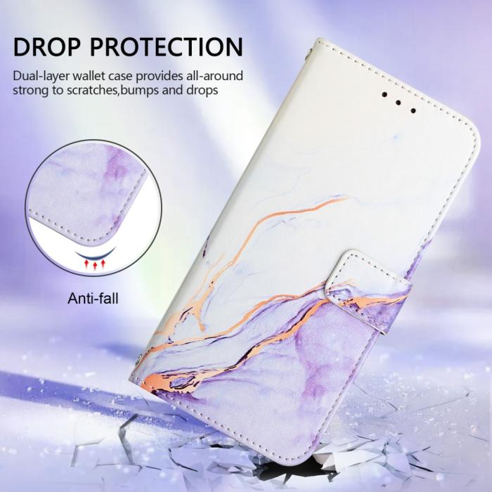 Bild 5,  iPhone 16 Pro Max Fodral Marmor Vit/Lila - Teknikhallen.se