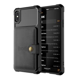  iPhone X/Xs - Skal Med Magnetiskt Plånbok - Svart - Teknikhallen.se