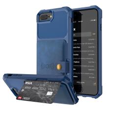  iPhone 6/6S/7/8 Plus - Skal Med Magnetiskt Pl&aring;nbok - Bl&aring; - Teknikhallen.se
