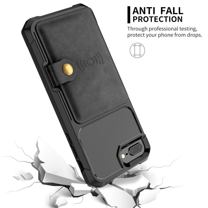 Bild 5,  iPhone 6/6S/7/8 Plus - Skal Med Magnetiskt Plånbok - Svart - Teknikhallen.se