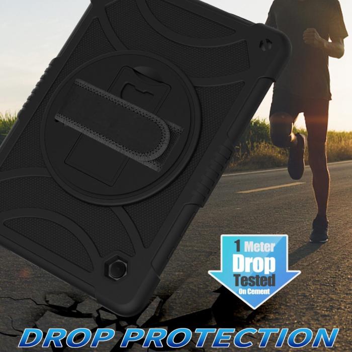 Bild 4,  Galaxy Tab A8 Skal Hybrid Shockproof Kickstand Svart - Teknikhallen.se