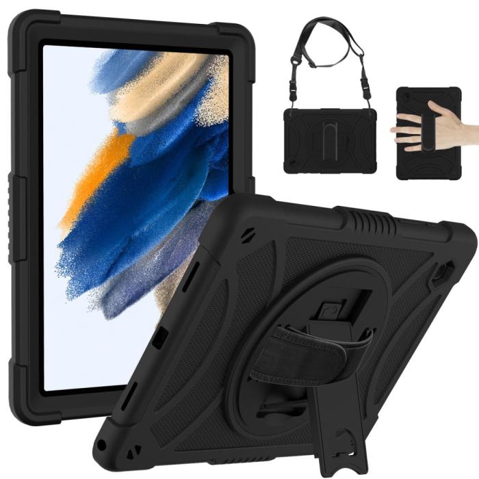 Bild 6,  Galaxy Tab A8 Skal Hybrid Shockproof Kickstand Svart - Teknikhallen.se