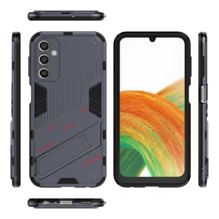 Bild 2,  Samsung Galaxy A24 5G Skal Hybrid Kickstand Grå - Teknikhallen.se